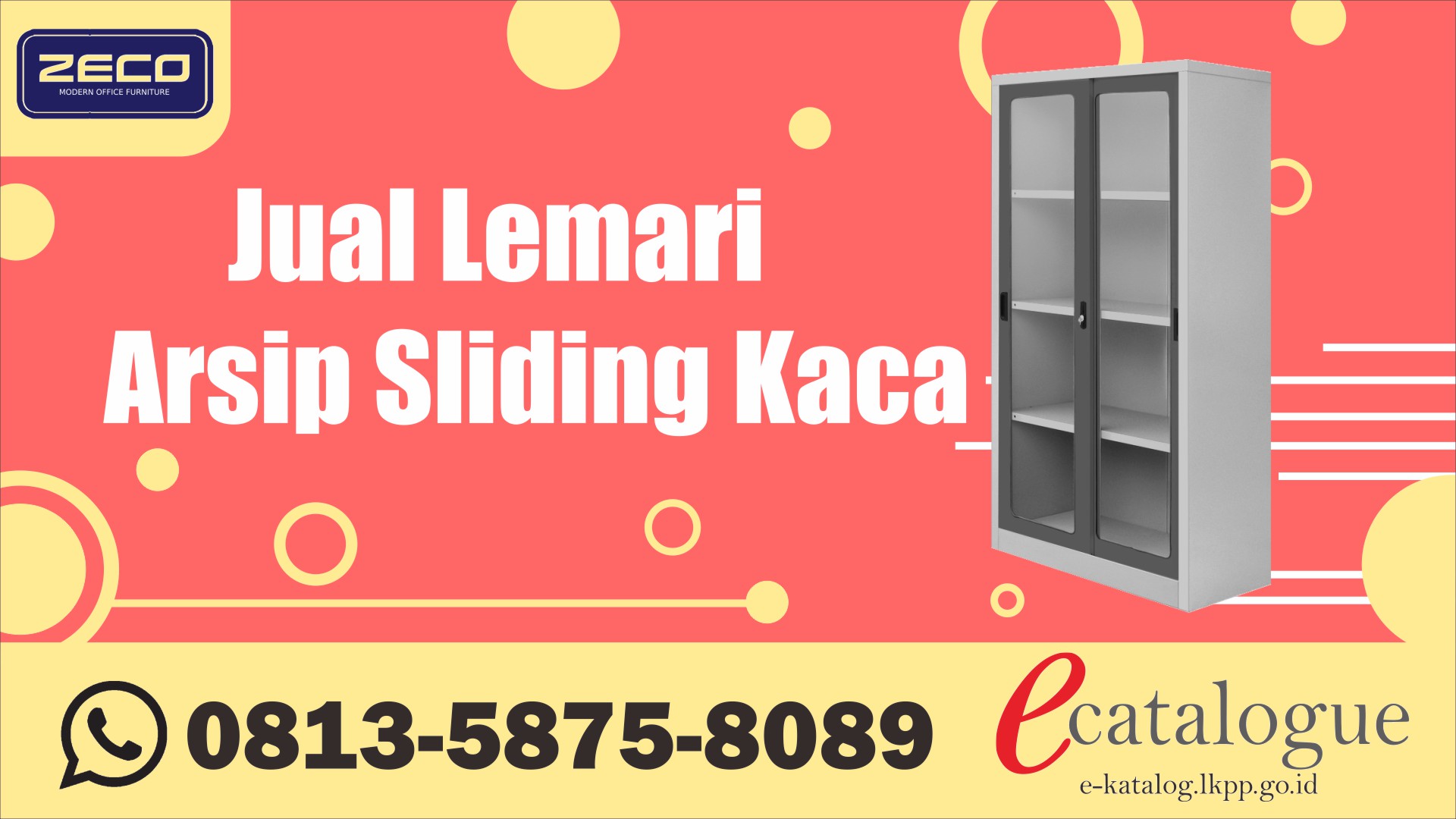 Jual Lemari Arsip Zeco Sliding Kaca E-Katalog Surabaya