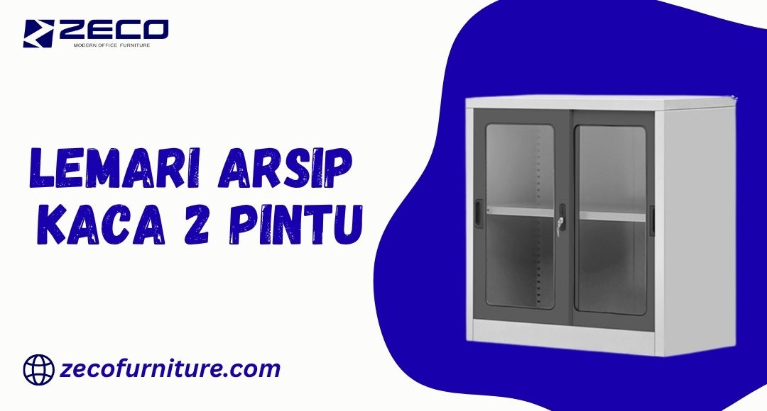 Lemari Arsip Kaca 2 Pintu